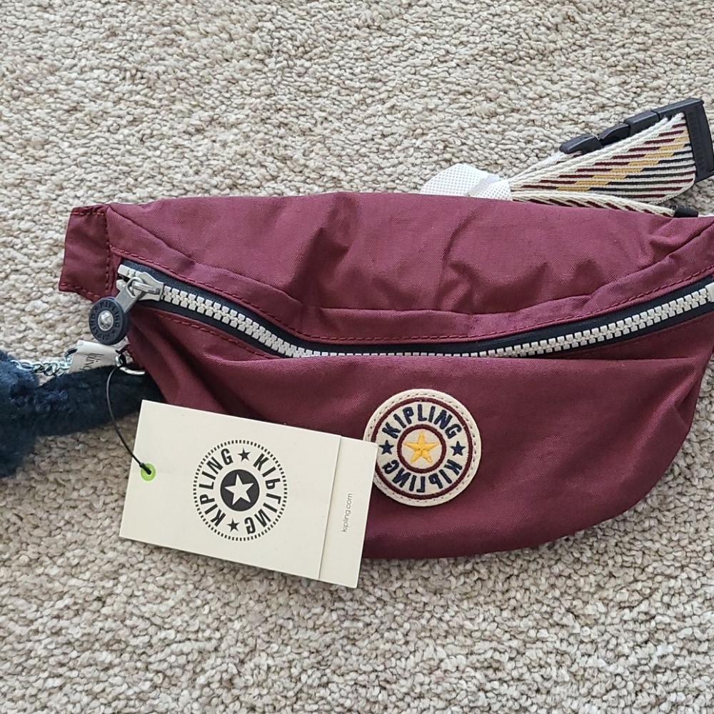 Kipling Pria Sangria Red Varsity 360 Waist Pack 🆕